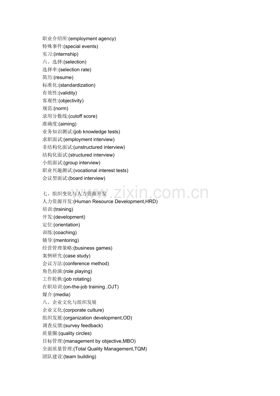 人力资源管理专业英语词汇.doc_第2页