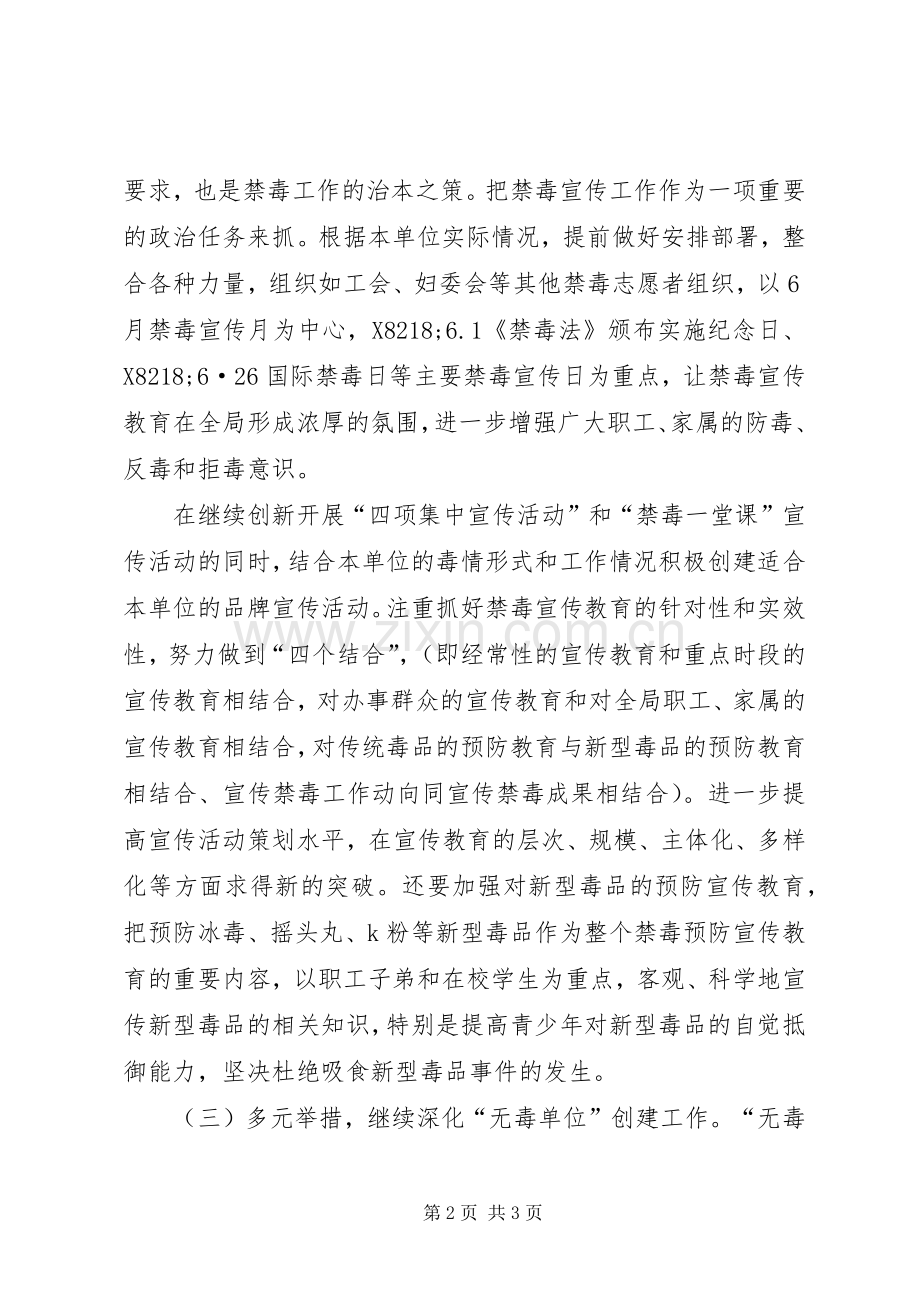 房管局XX年禁毒工作计划.docx_第2页