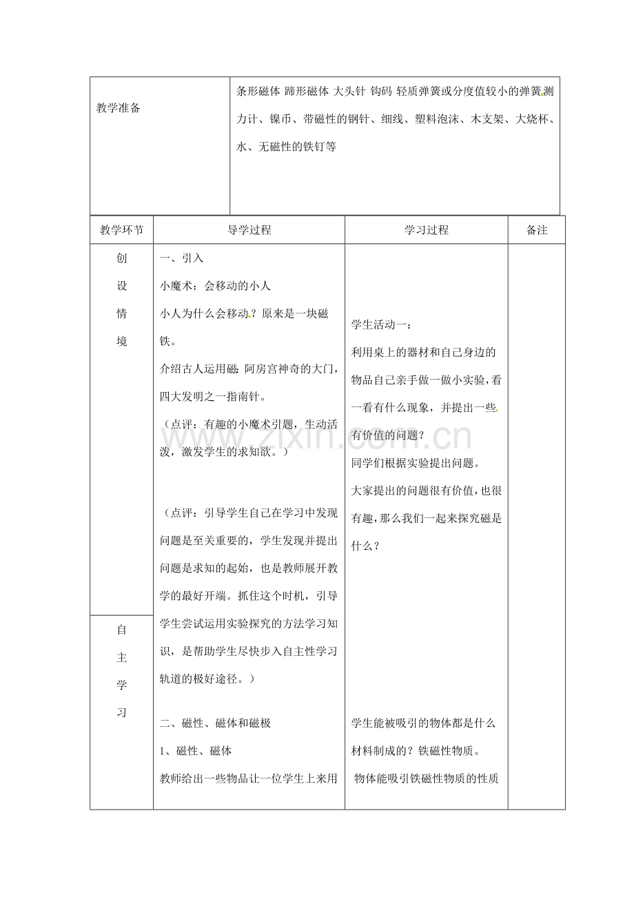 山东省临沂市蒙阴县第四中学九年级物理全册 17.1 磁是什么教案 （新版）沪科版.doc_第2页