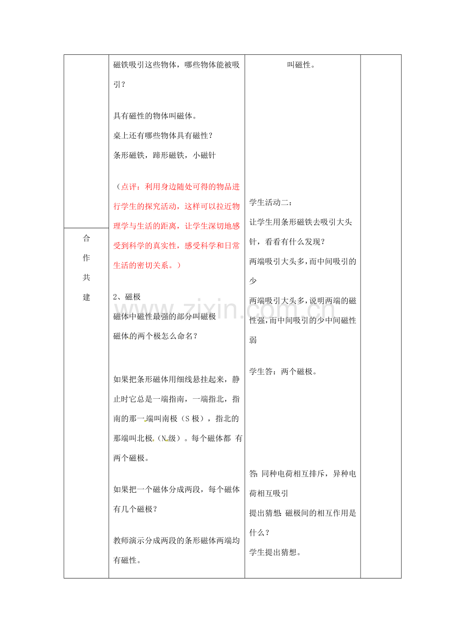 山东省临沂市蒙阴县第四中学九年级物理全册 17.1 磁是什么教案 （新版）沪科版.doc_第3页