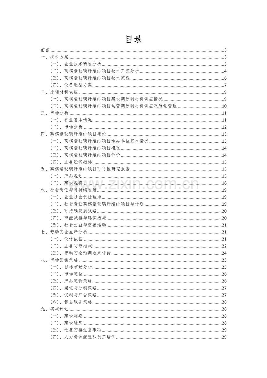 高模量玻璃纤维纱项目可行性分析报告.docx_第2页