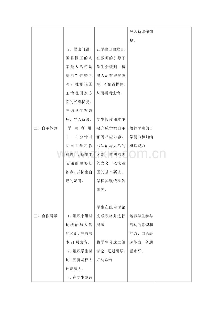 第八课《依法治国》教学设计.doc_第2页