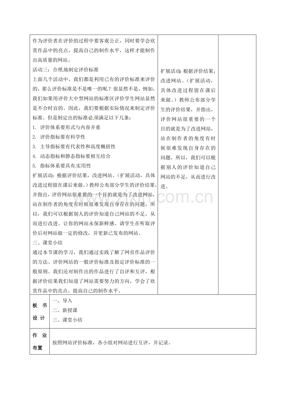 八年级信息技术 发布网站教案-人教版初中八年级全册信息技术教案.doc_第3页