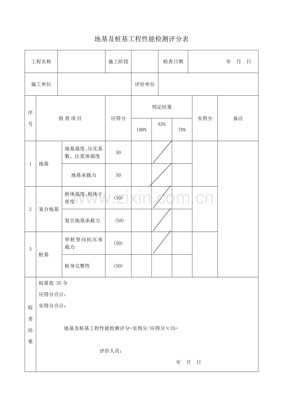 建筑工程施工质量评价标准表格(空白).docx_第2页