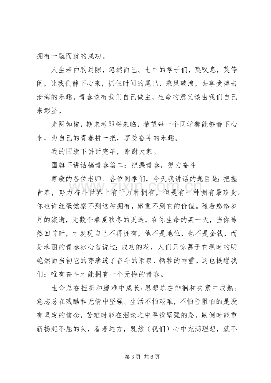 国旗下讲话发言稿青春3篇.docx_第3页