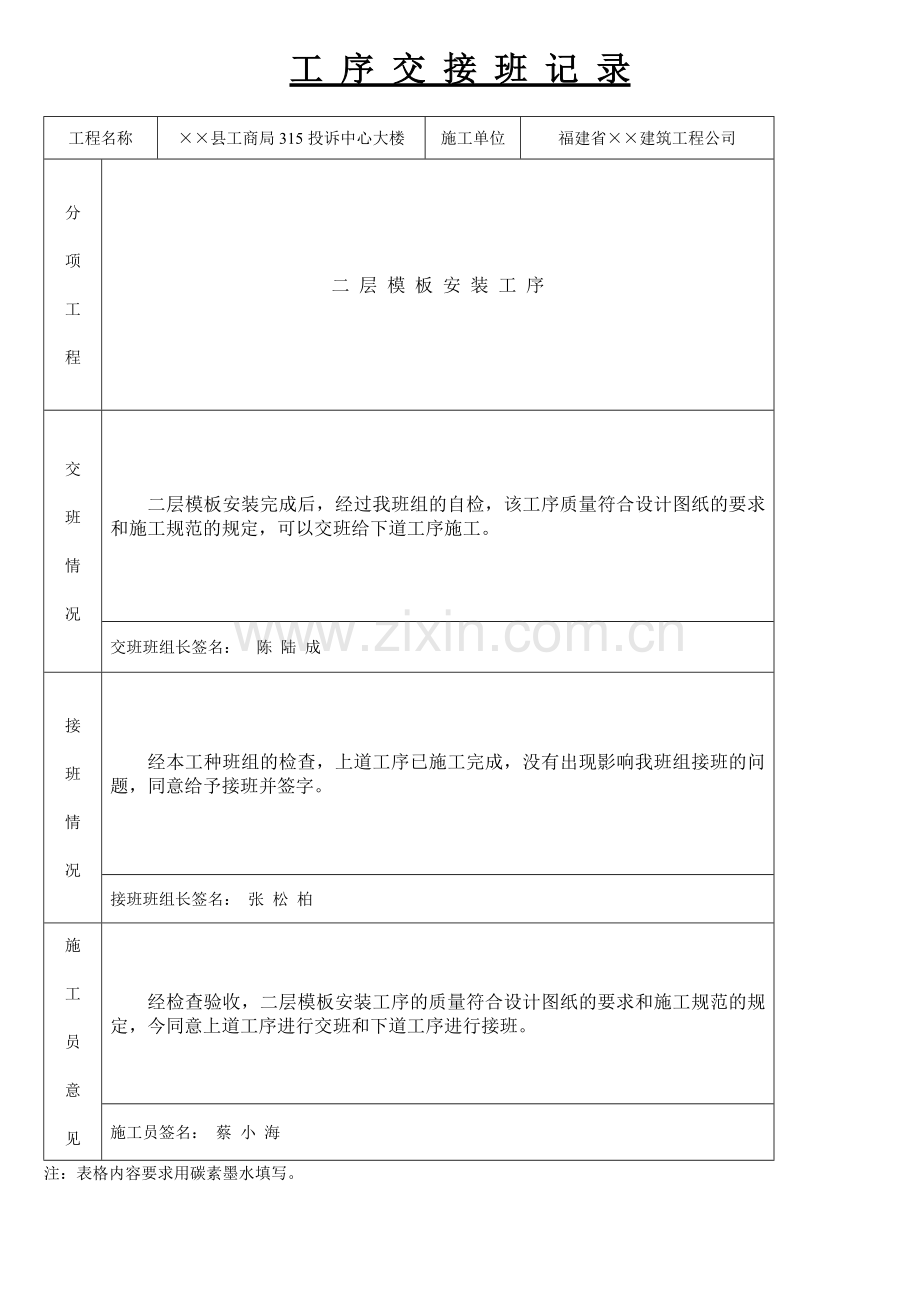 质量技术交底记录表.docx_第1页