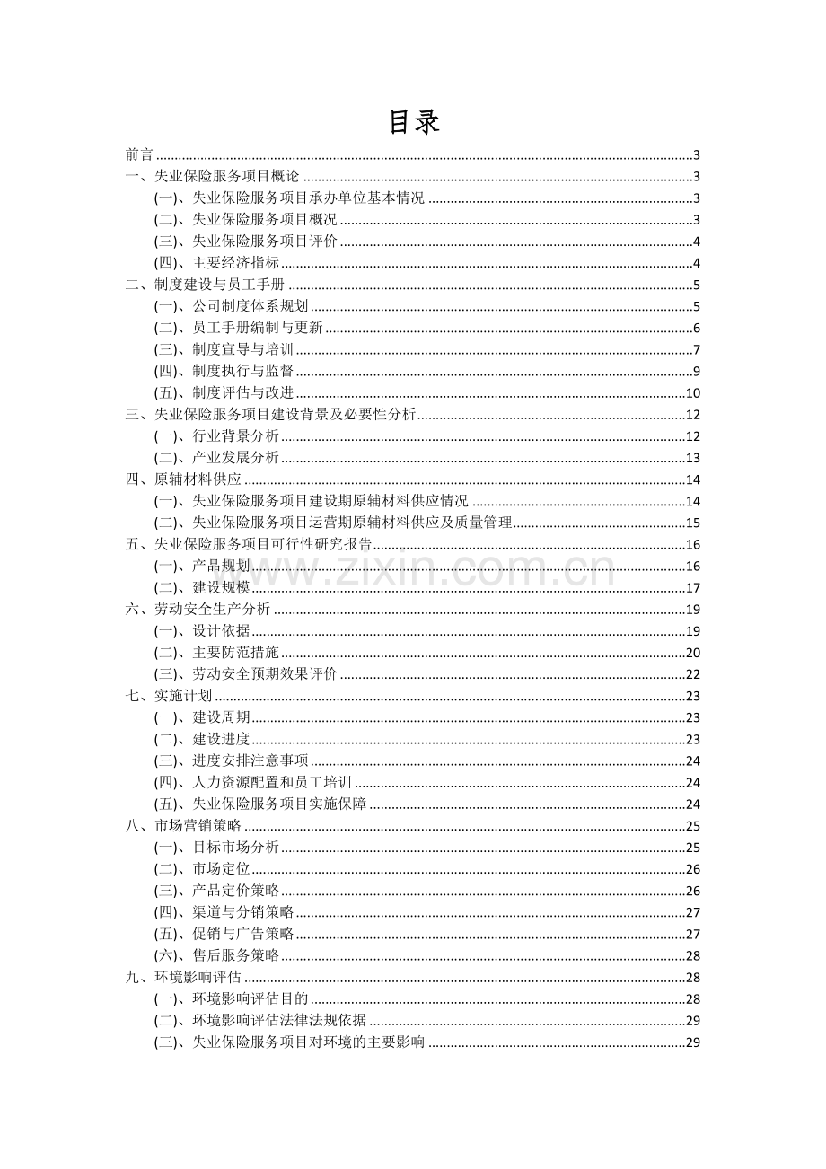 失业保险服务项目可行性研究报告.docx_第2页