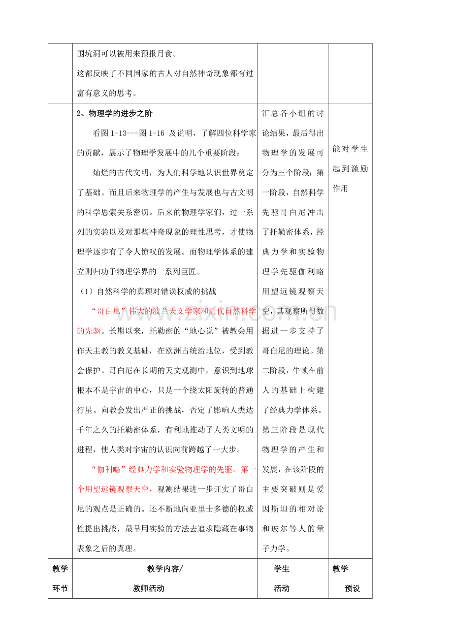 八年级物理全册《1.2 探索之路》教案 （新版）沪科版-（新版）沪科版初中八年级全册物理教案.doc_第3页