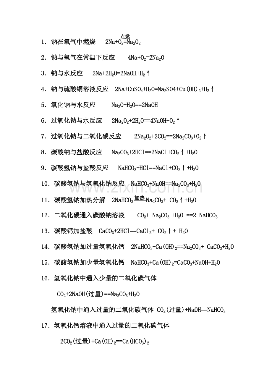 碱金属和卤素的化学方程式.doc_第1页