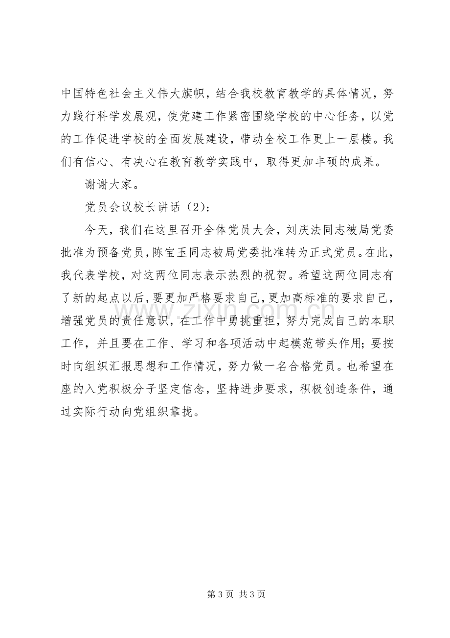 党员会议校长讲话发言2篇_1.docx_第3页