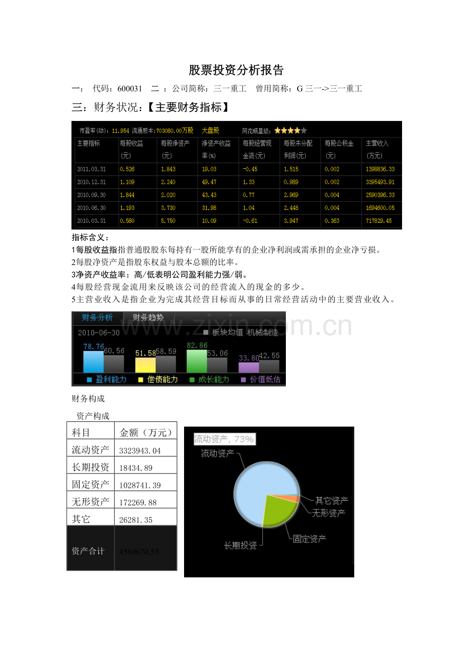 证券投资分析报告——以三一重工为例.doc_第1页