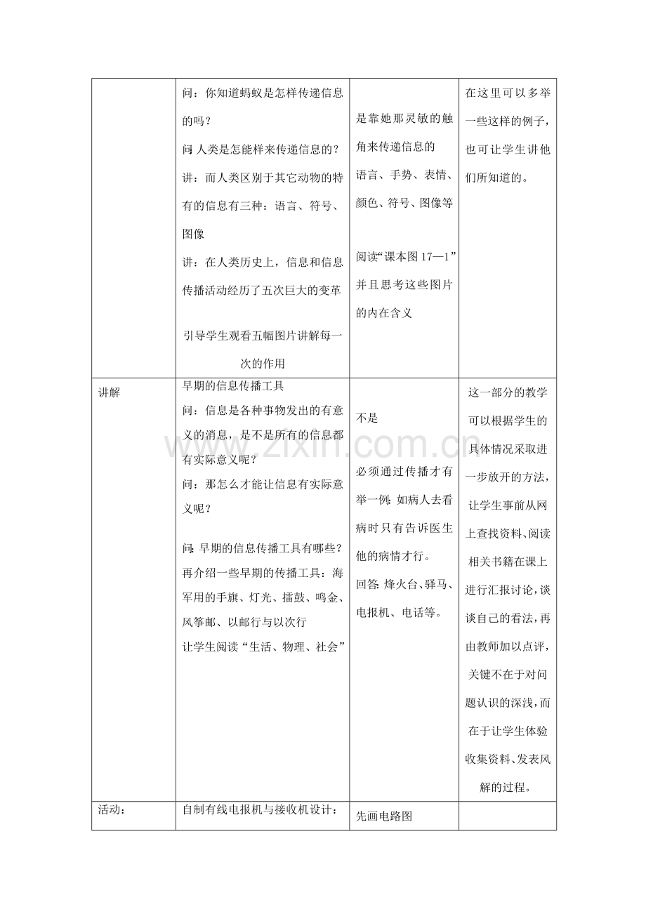 九年级物理下册 17.1信息与信息传播教案 （新版）苏科版-（新版）苏科版初中九年级下册物理教案.doc_第2页