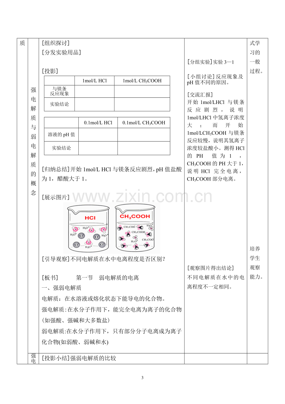 第一节弱电解质的电离（汪梅）第二次修改后的教案.doc_第3页