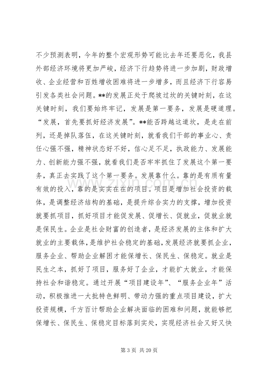 项目建设年、服务企业年活动动员大会上的讲话发言.docx_第3页