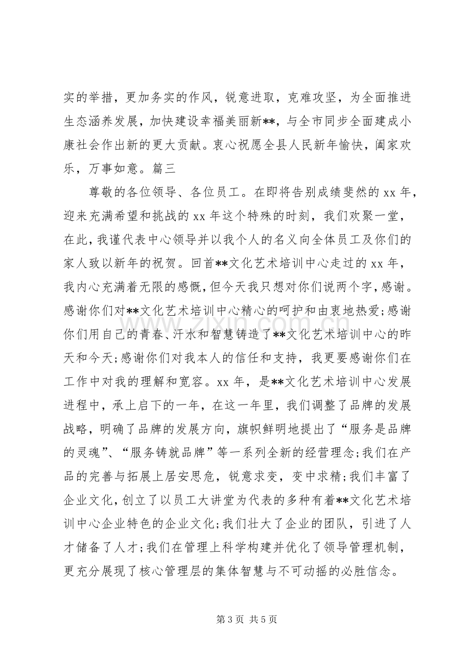 XX年元旦节领导致辞的讲话发言稿.docx_第3页