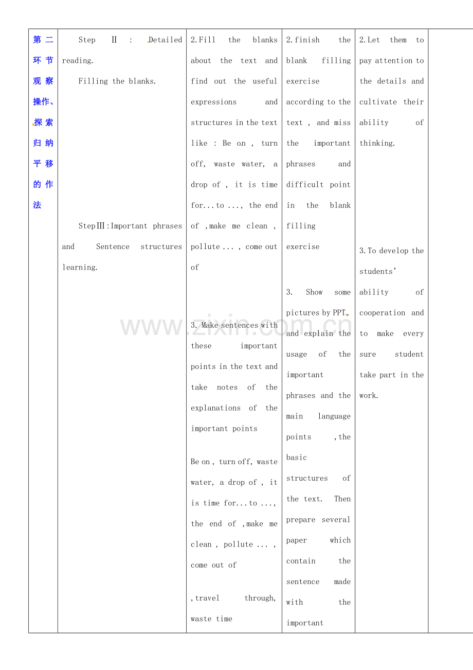 广东省深圳市宝安区上寮学校七年级英语下册《Unit 5 water》Reading Ⅱ教案 牛津版.doc_第2页