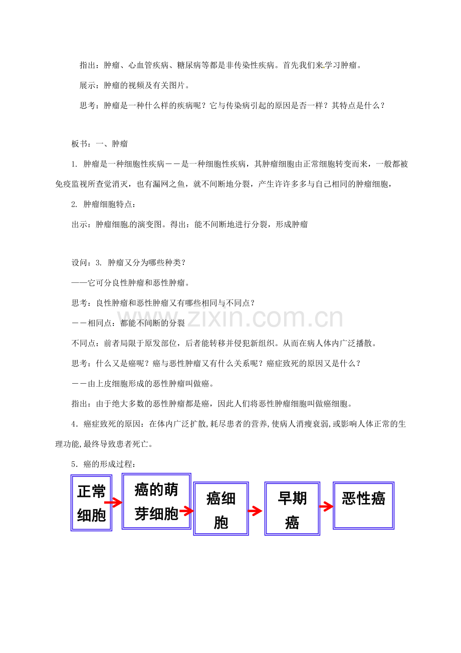 九年级科学下册 3.4 非传染性疾病（第1课时）教案 （新版）浙教版-（新版）浙教版初中九年级下册自然科学教案.doc_第2页