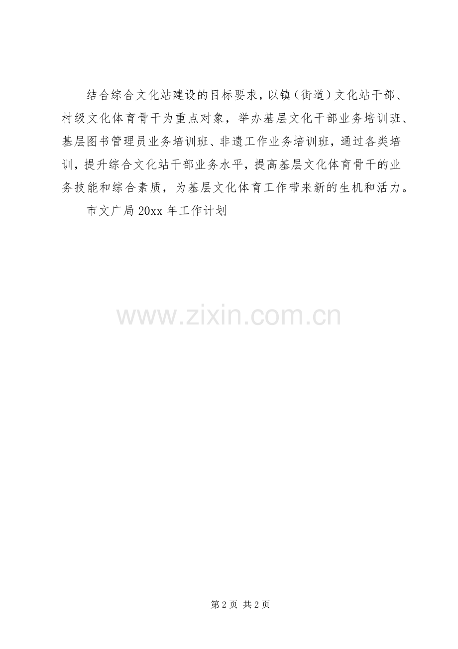 市文广局工作计划.docx_第2页