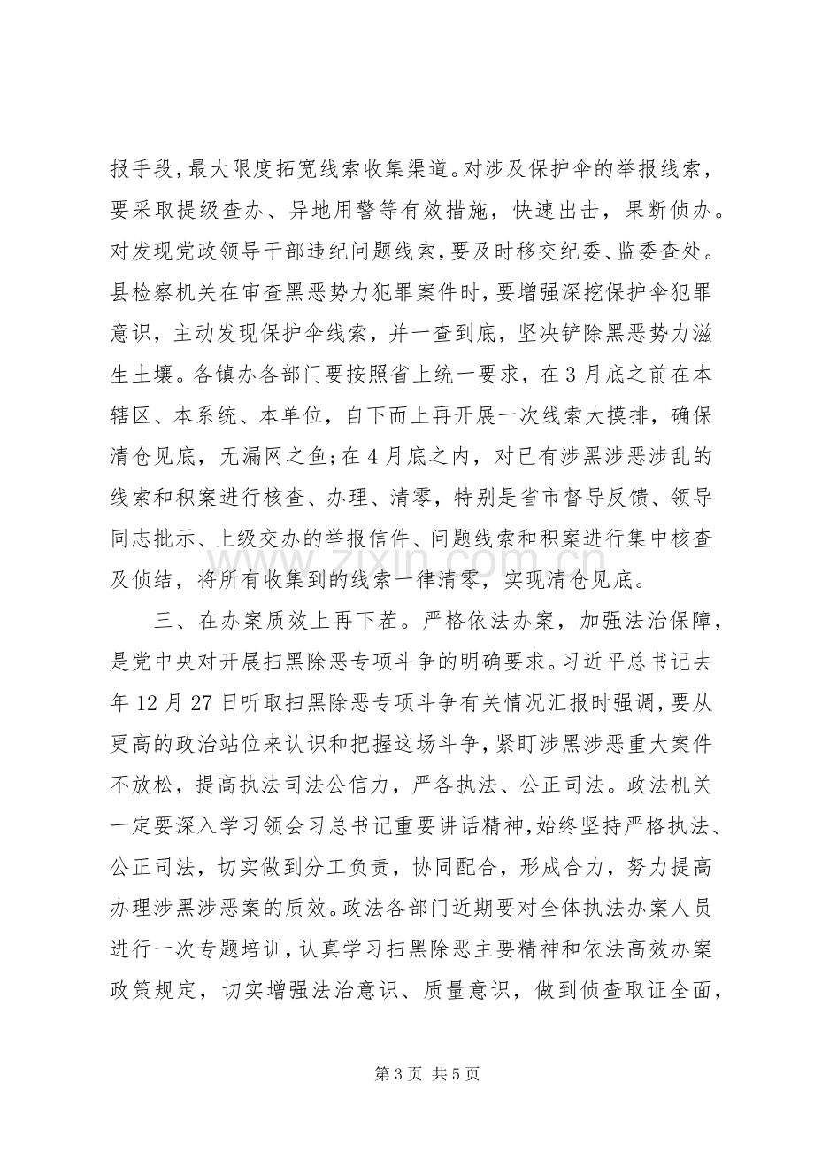 在县扫黑除恶专项斗争问题整改和重点工作部署推进会上的讲话发言.docx_第3页