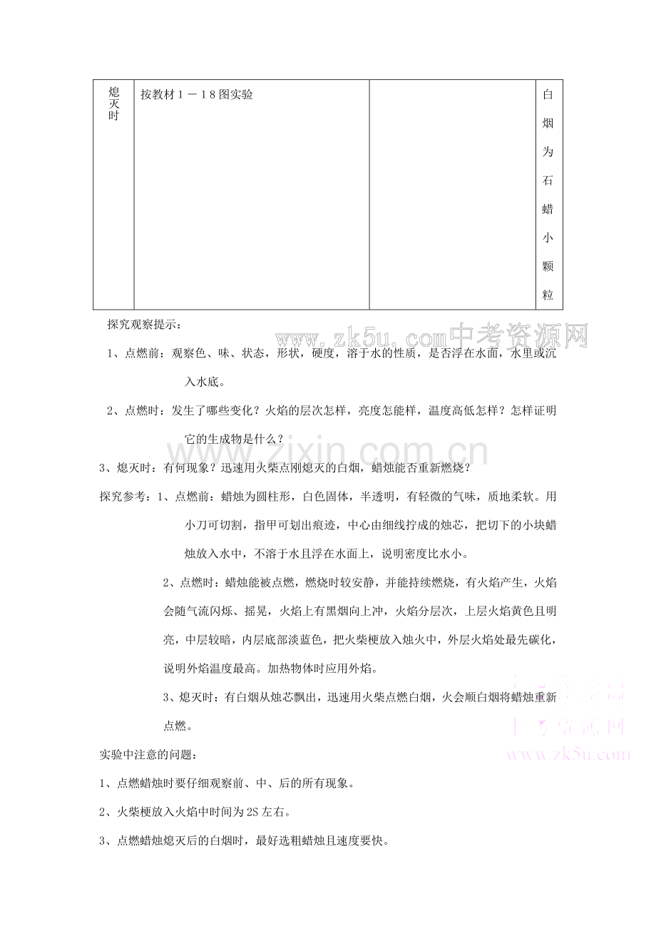 九年级化学上册1.2化学是一门以实验为基础的科学教案4人教新课标版.doc_第3页