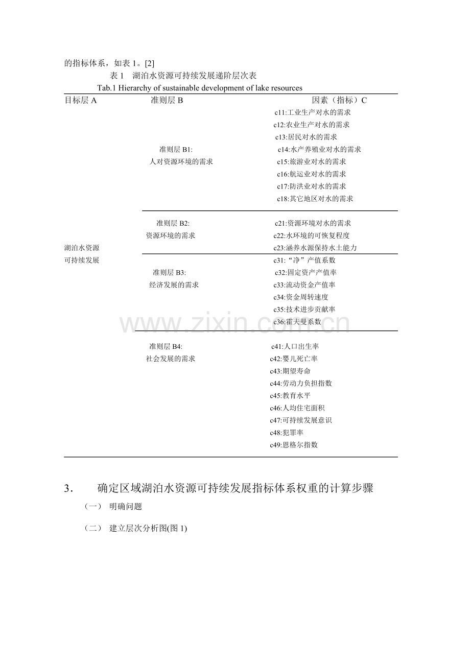 模糊层次分析法(FAHP)在区域湖泊水资源可持续发展决策中的应用.doc_第2页