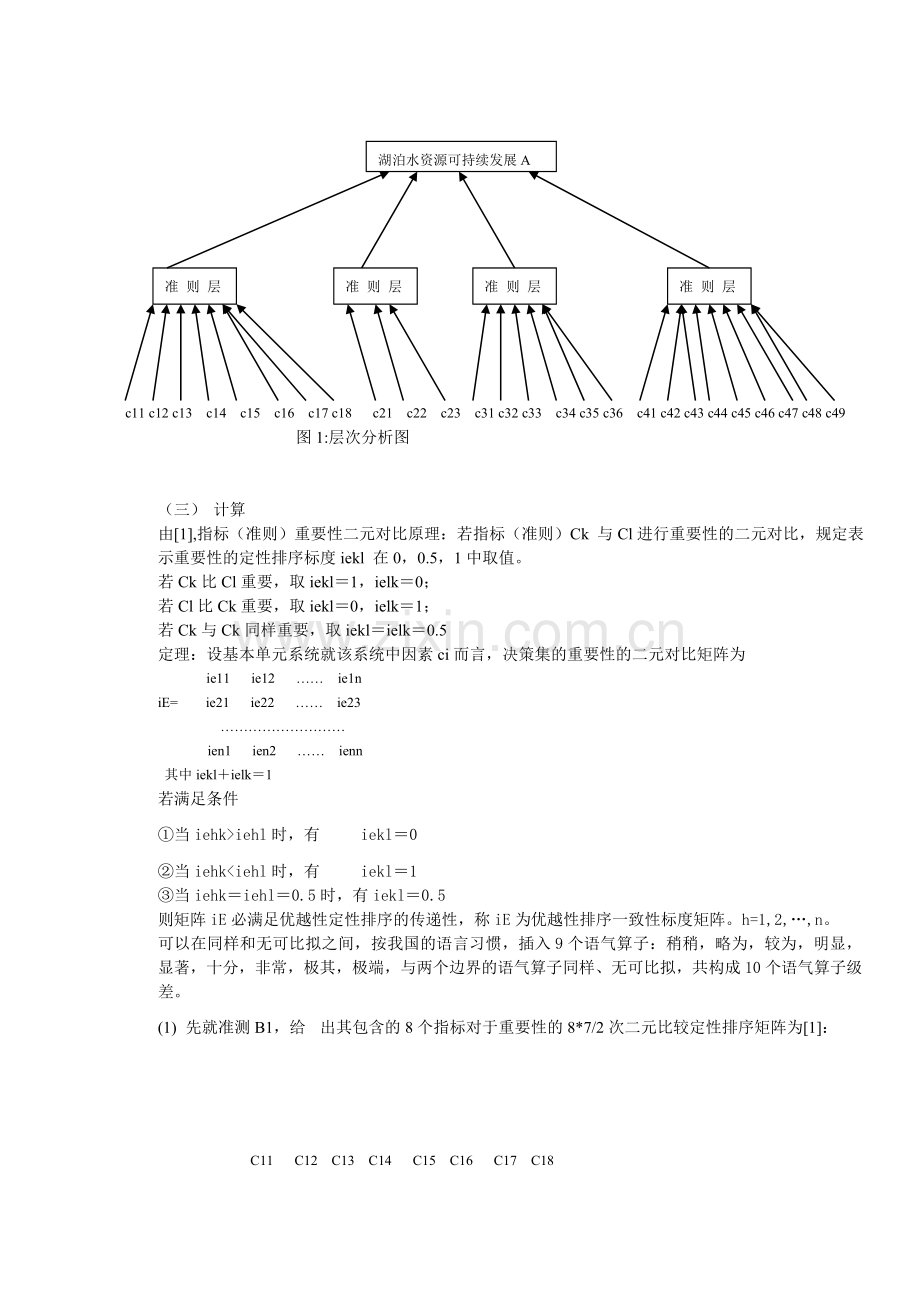 模糊层次分析法(FAHP)在区域湖泊水资源可持续发展决策中的应用.doc_第3页