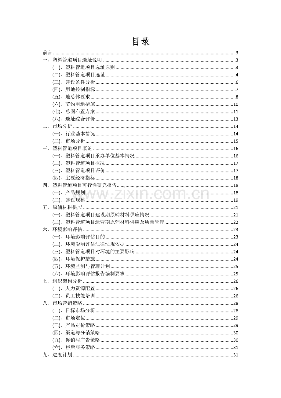 塑料管道项目投资分析及可行性报告.docx_第2页