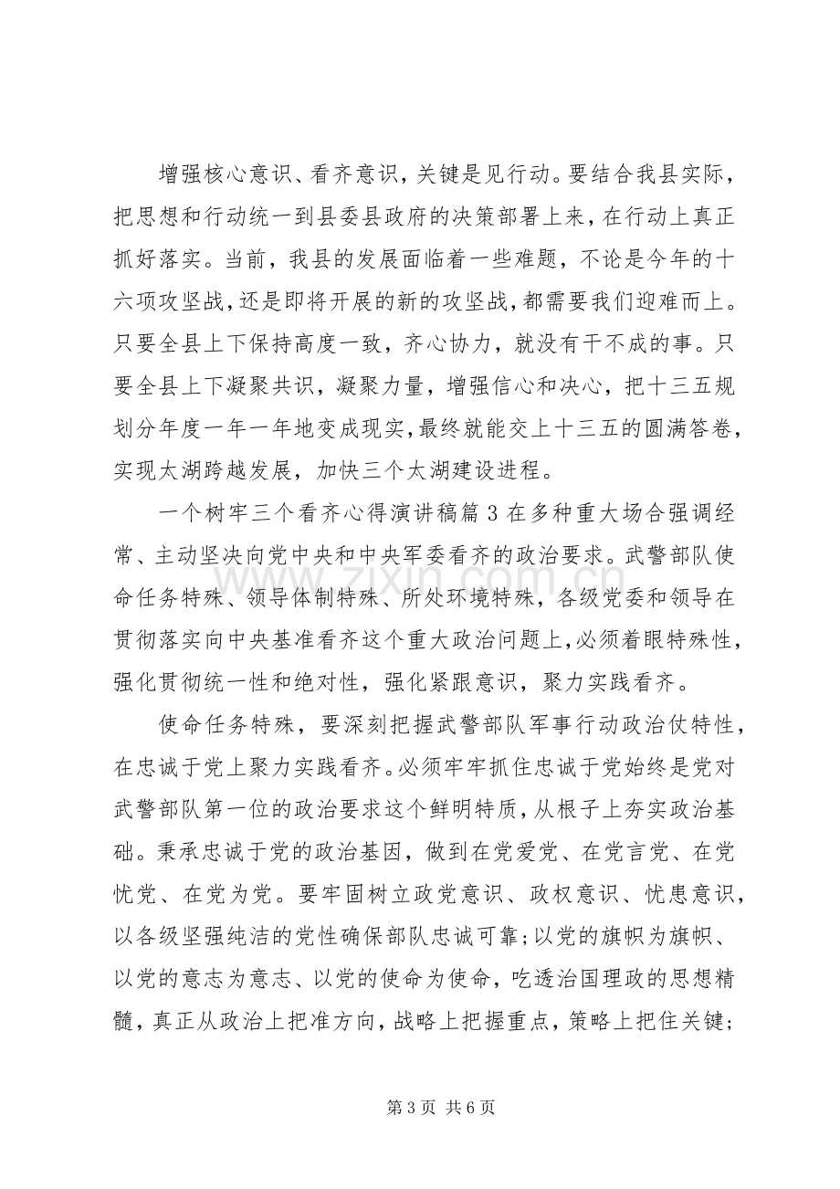 一个树牢三个看齐心得演讲稿范文.docx_第3页