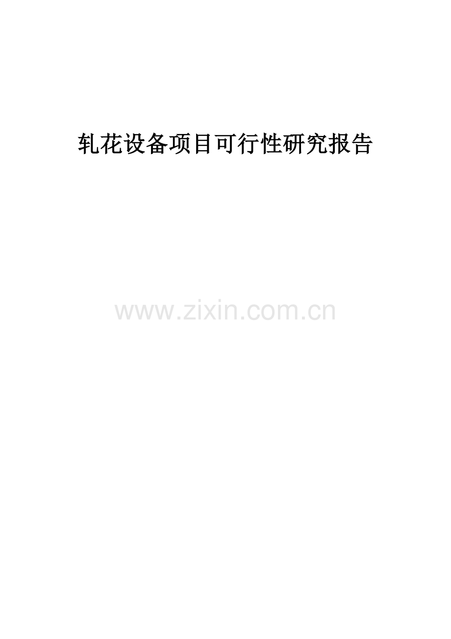 轧花设备项目可行性研究报告.docx_第1页