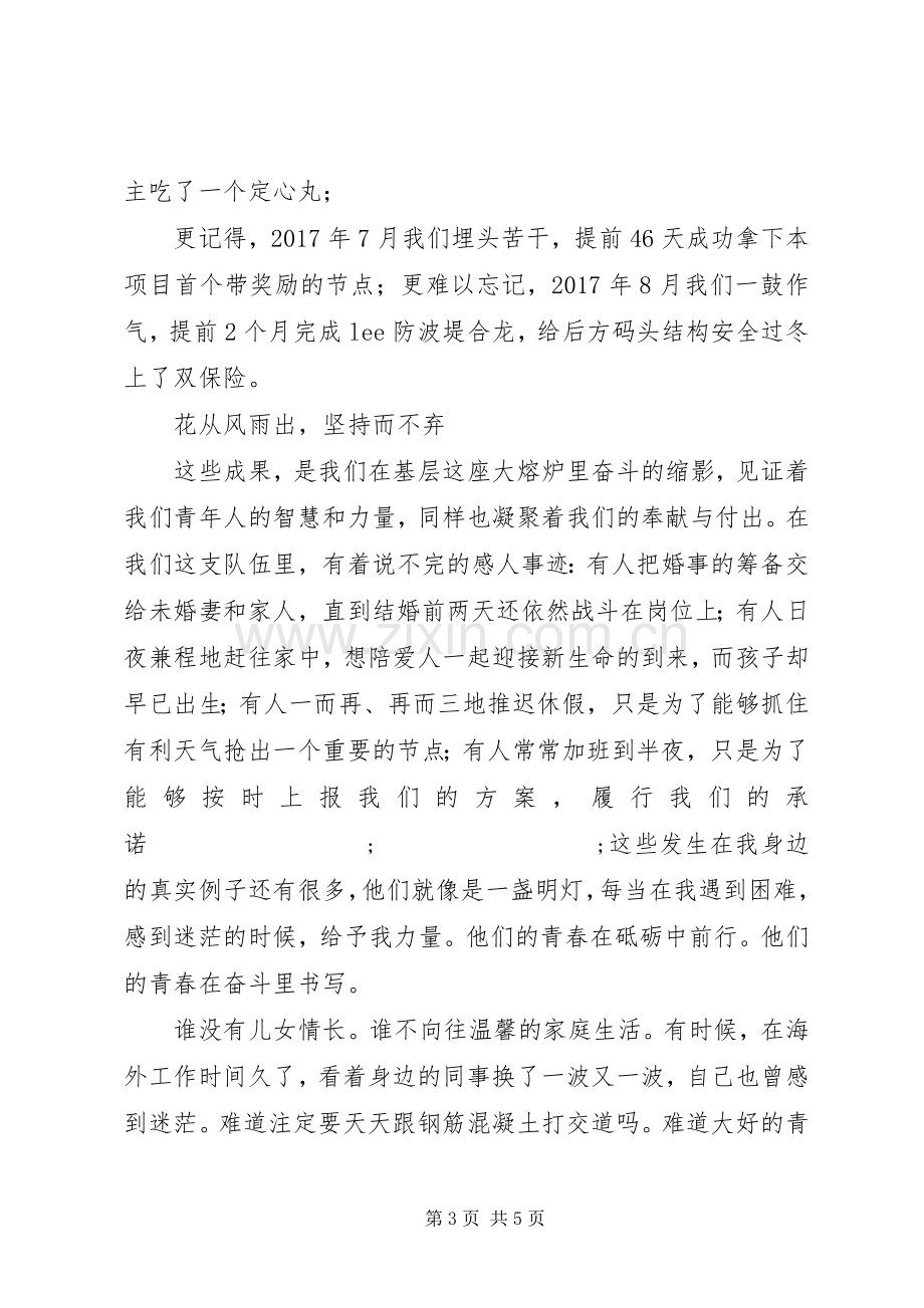 以梦为马不负韶华——青春奉献岗位建功主题演讲稿范文.docx_第3页