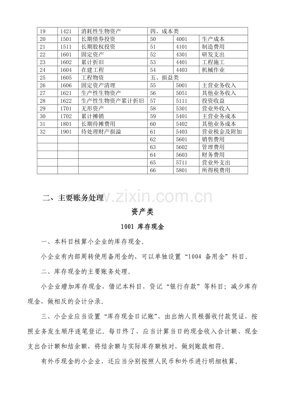 小企业会计准则附录(会计科目、主要账务处理和财务报.docx_第2页