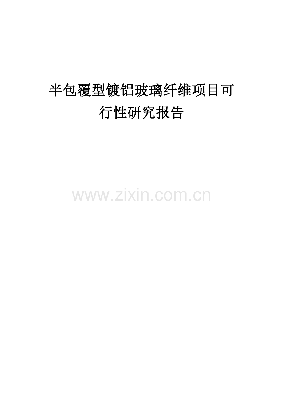 半包覆型镀铝玻璃纤维项目可行性研究报告.docx_第1页