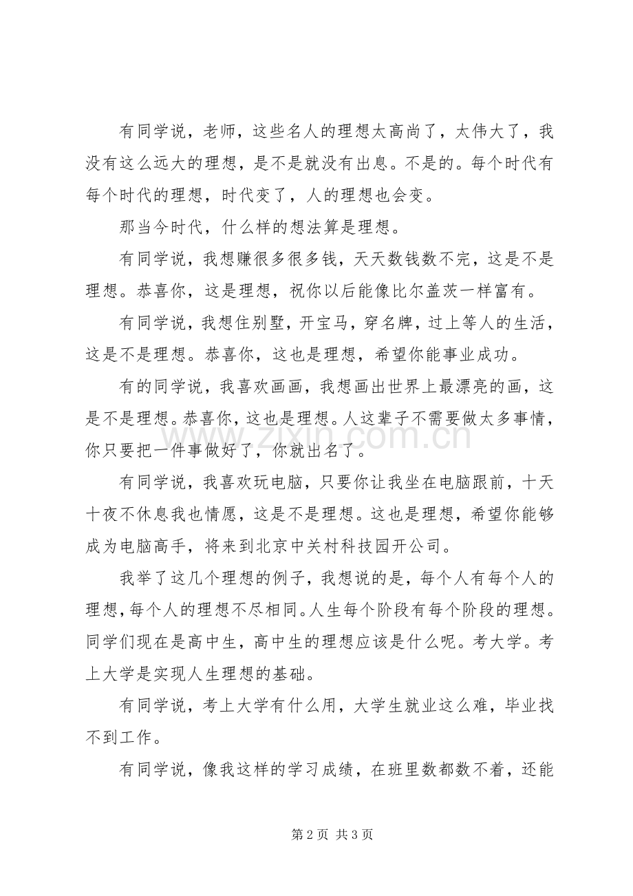 理想与信念演讲稿集锦.docx_第2页