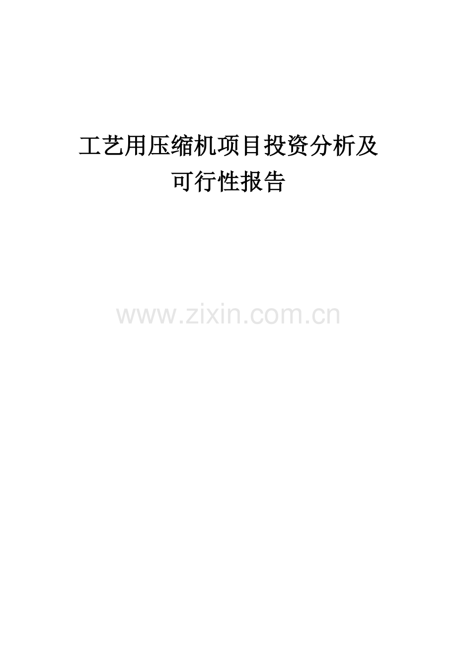 工艺用压缩机项目投资分析及可行性报告.docx_第1页