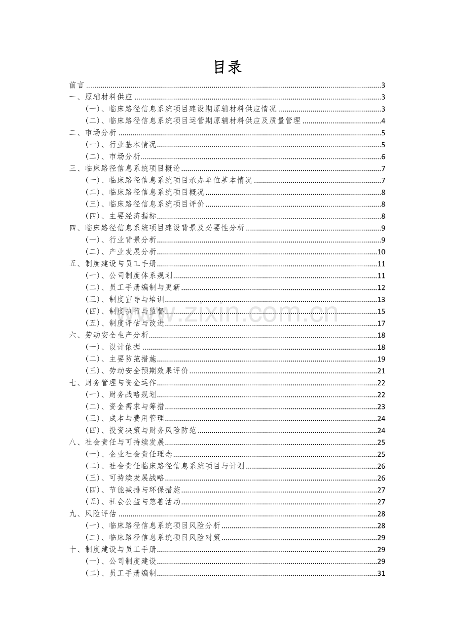 临床路径信息系统项目投资分析及可行性报告.docx_第2页