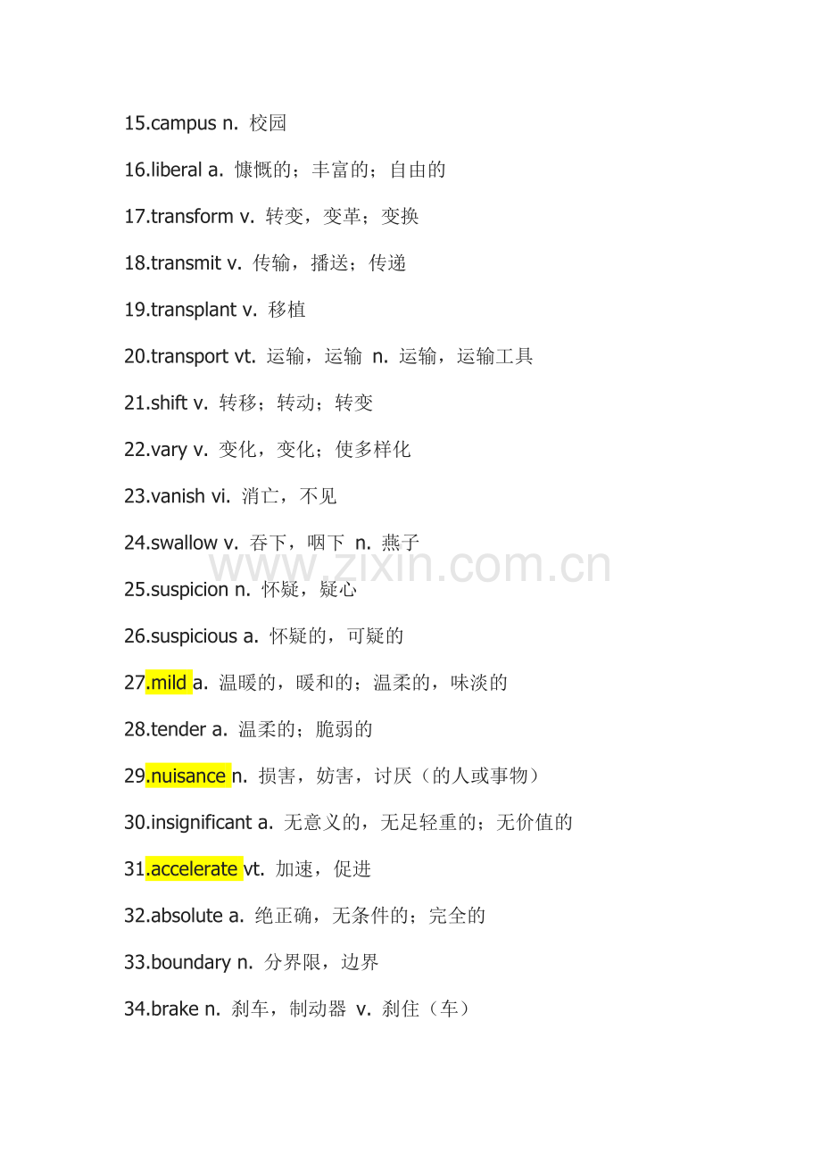 2024年专升本英语高频词汇.doc_第2页