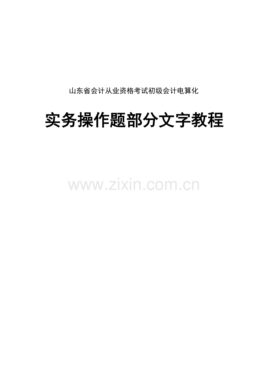 山东省初级会计电算化教程.docx_第1页