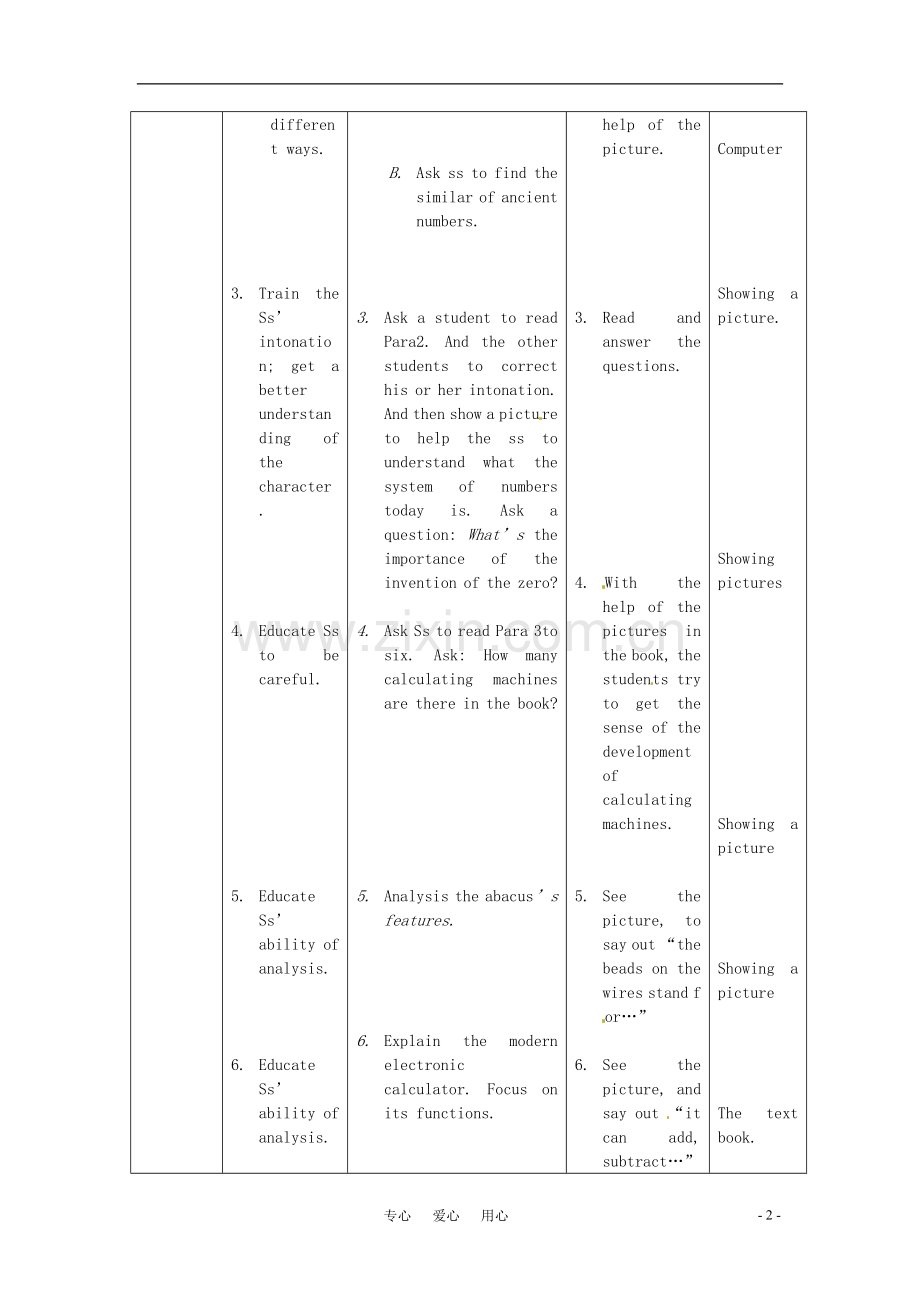 七年级英语上册-Chapter-4-The-world-of-numbers-Intensive-reading教案-牛津深圳版.doc_第2页