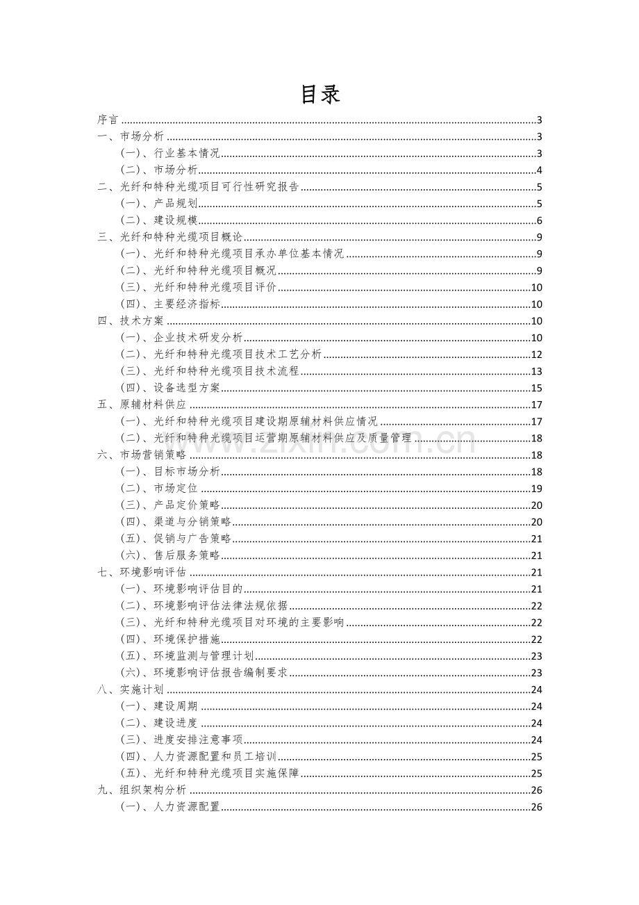 光纤和特种光缆项目可行性分析报告.docx_第2页