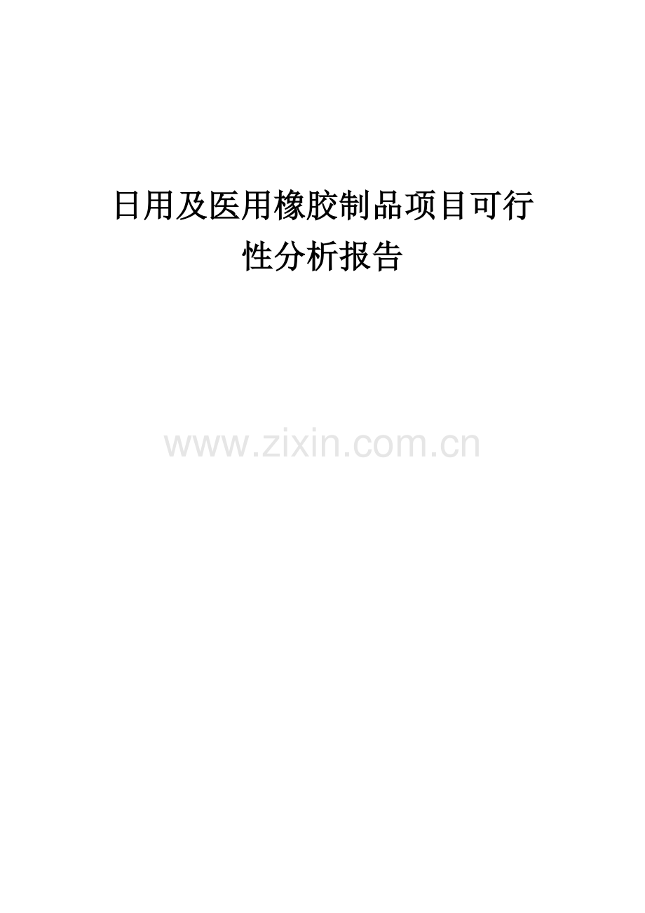 日用及医用橡胶制品项目可行性分析报告.docx_第1页