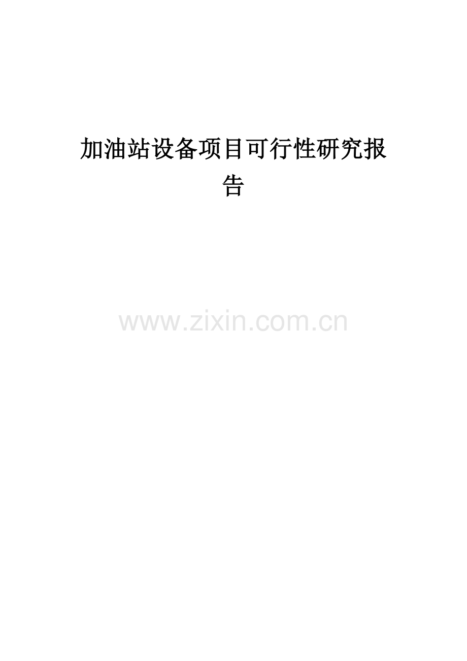 加油站设备项目可行性研究报告.docx_第1页