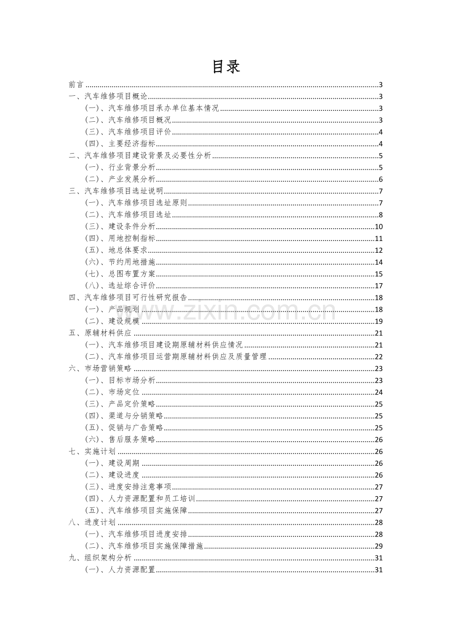 汽车维修项目可行性研究报告.docx_第2页