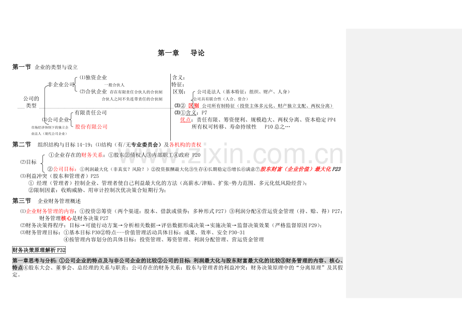 财务管理学习资料.docx_第1页