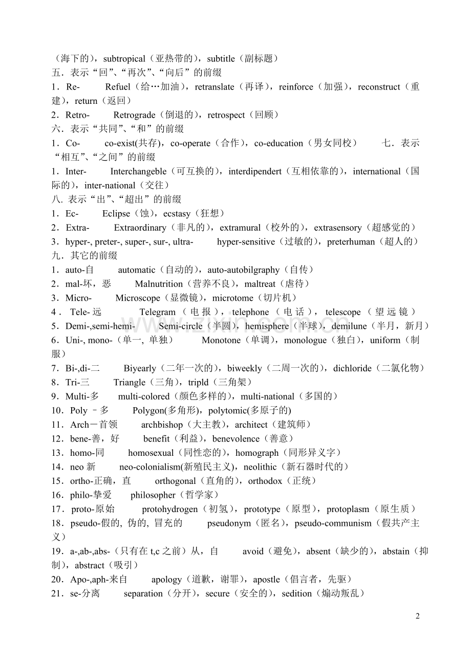 英语所有前后缀意思.doc_第2页