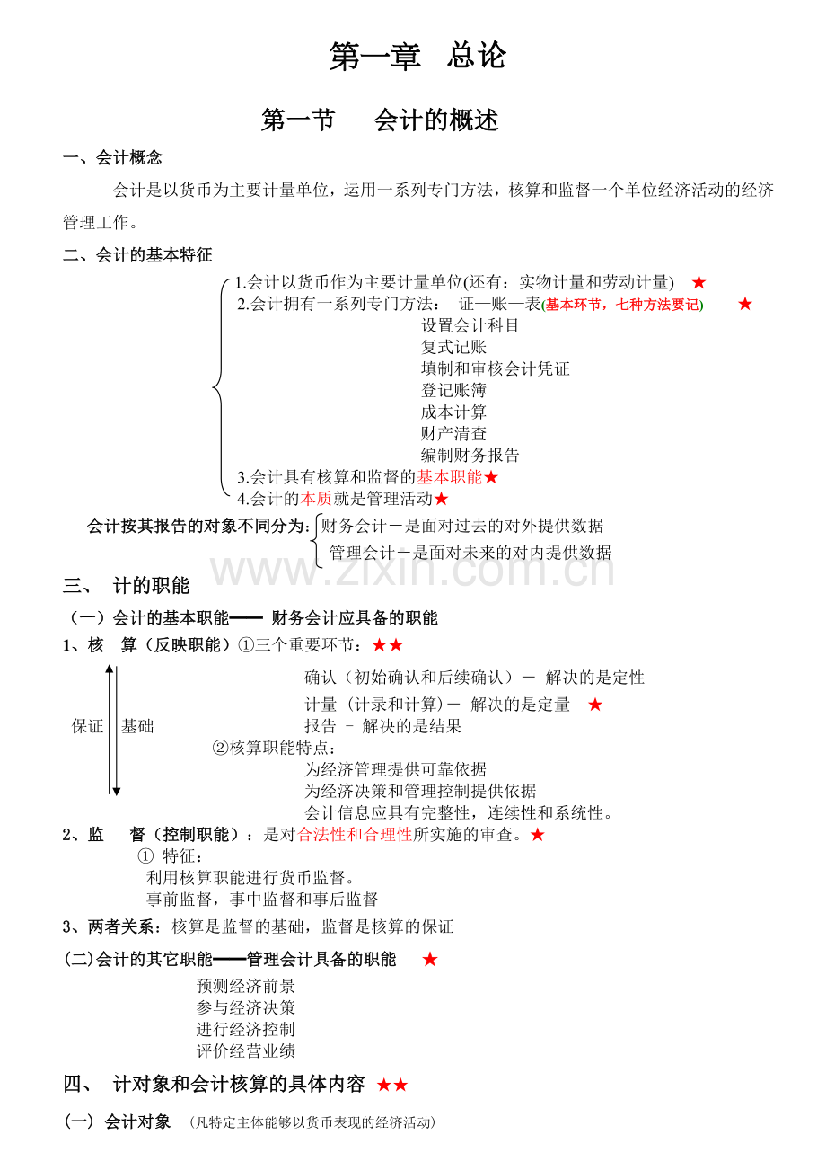 会计基础知识点归纳与提升全十章.docx_第1页