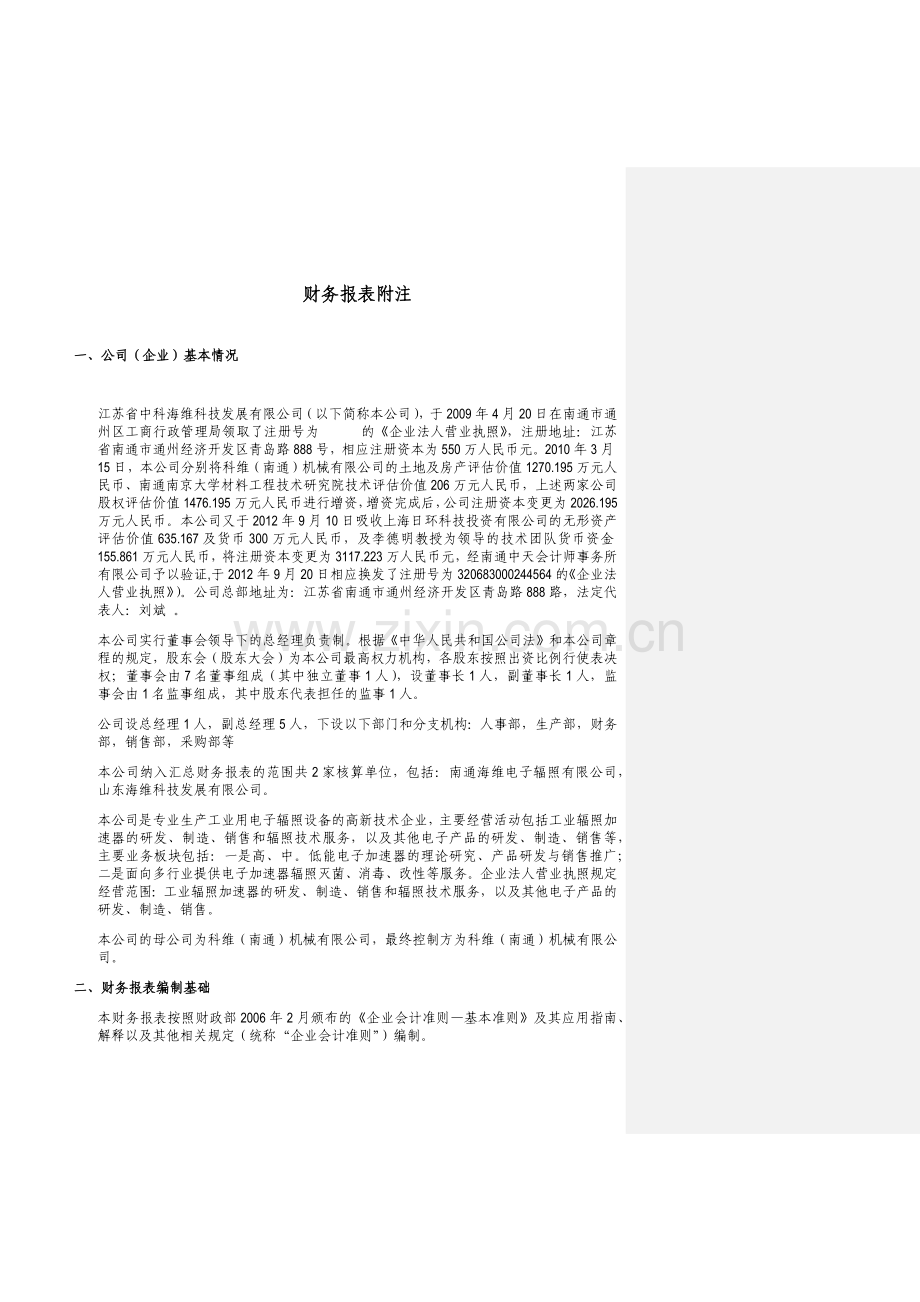 财务报表及管理知识分析附注.docx_第2页