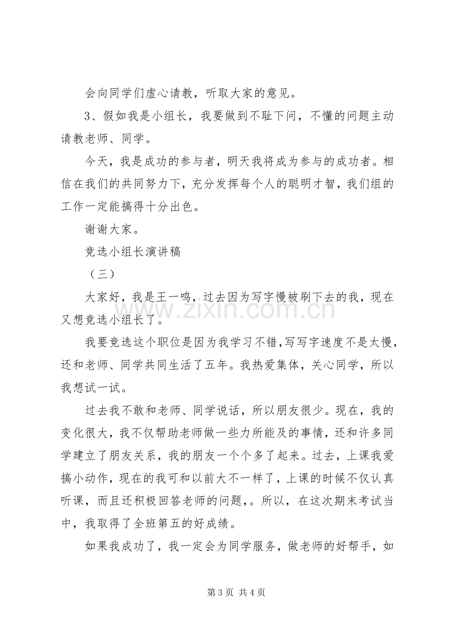 竞选小组长演讲致辞.docx_第3页