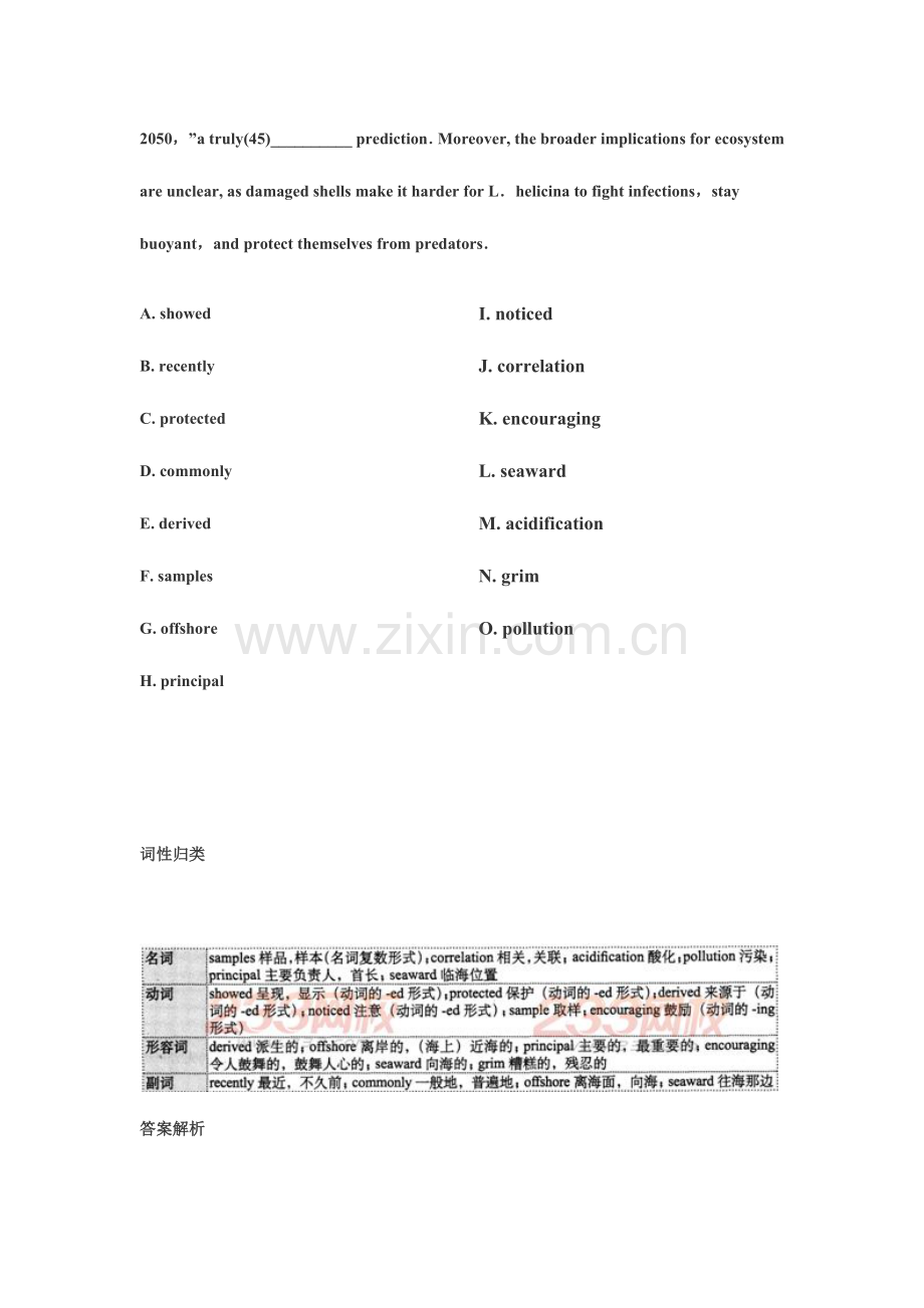 2024年大学英语四级阅读选词填空模拟题及答案解析.doc_第2页