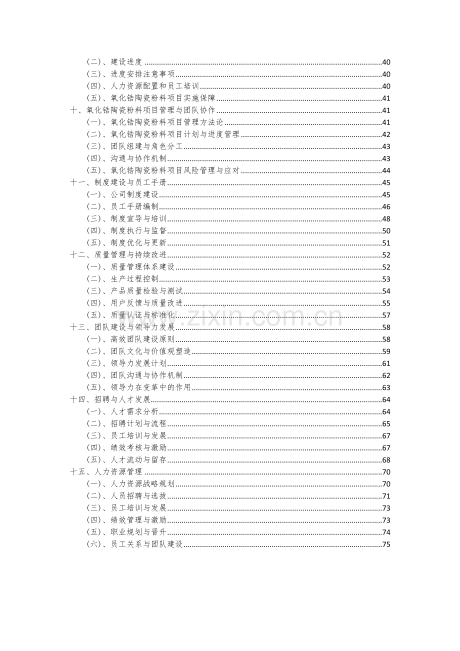 2024年氧化锆陶瓷粉料项目投资分析及可行性报告.docx_第3页