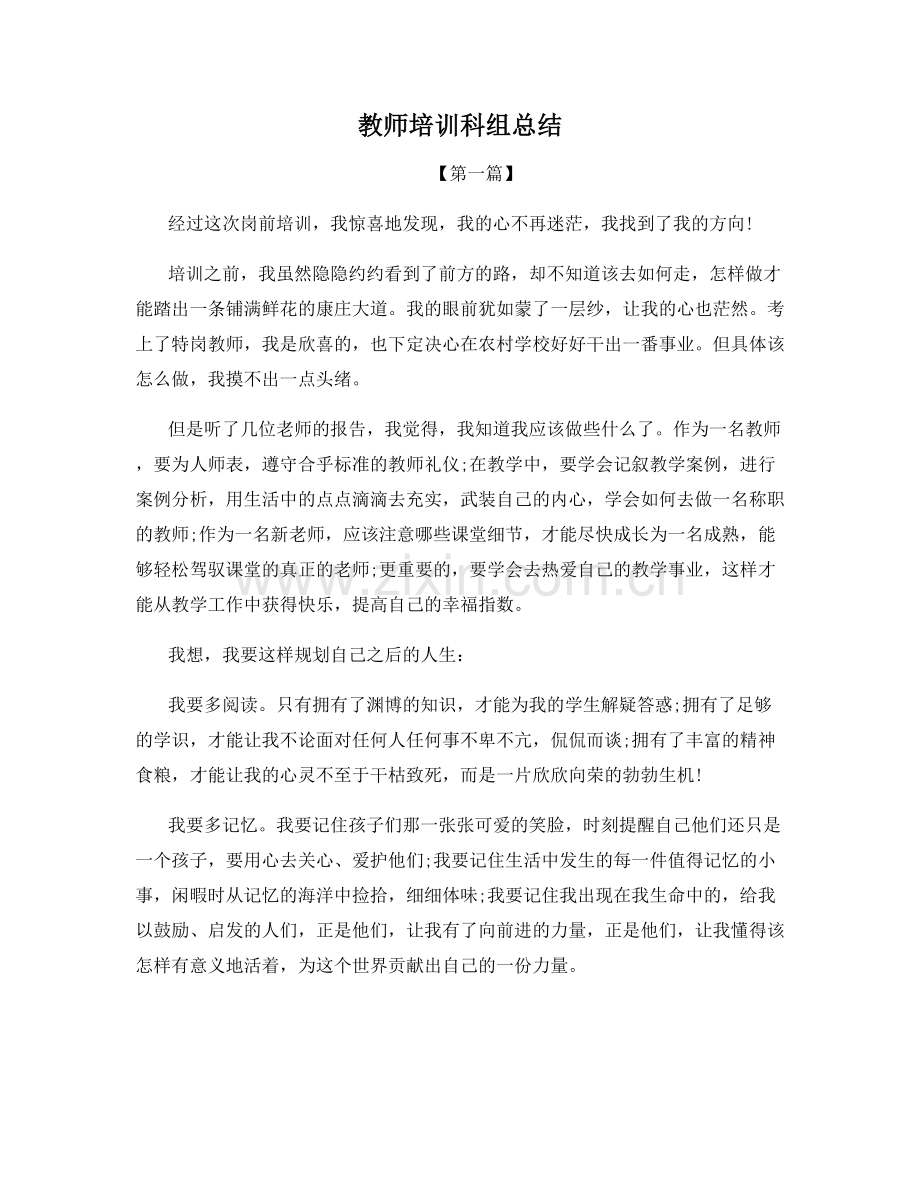 教师培训科组总结.docx_第1页